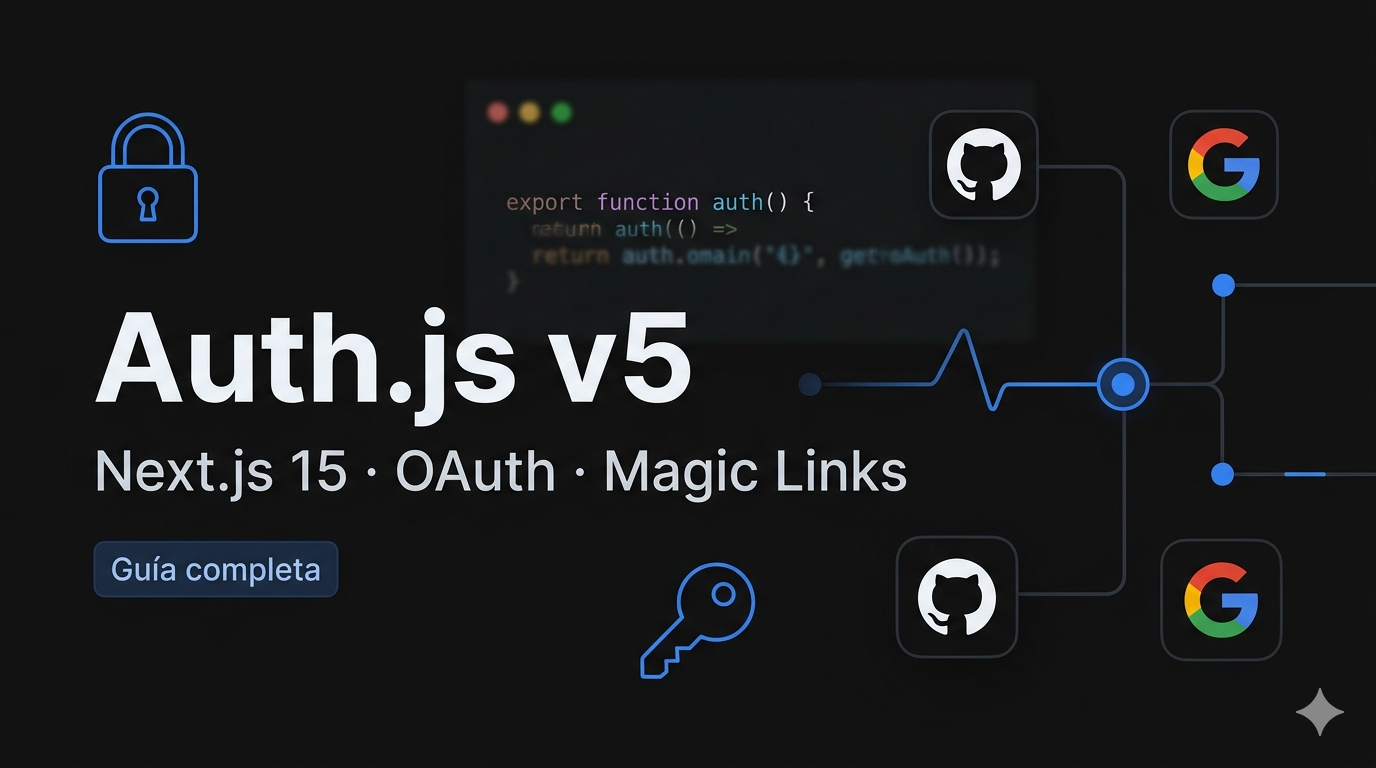 Auth.js v5 en Next.js 15: guía completa con OAuth y magic links