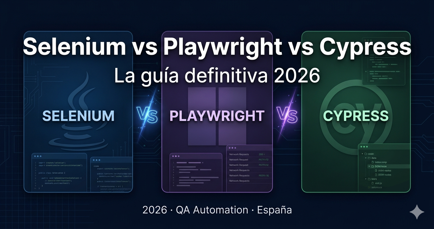 Selenium vs Playwright vs Cypress en 2026: La Guía Definitiva para QA Testers en España